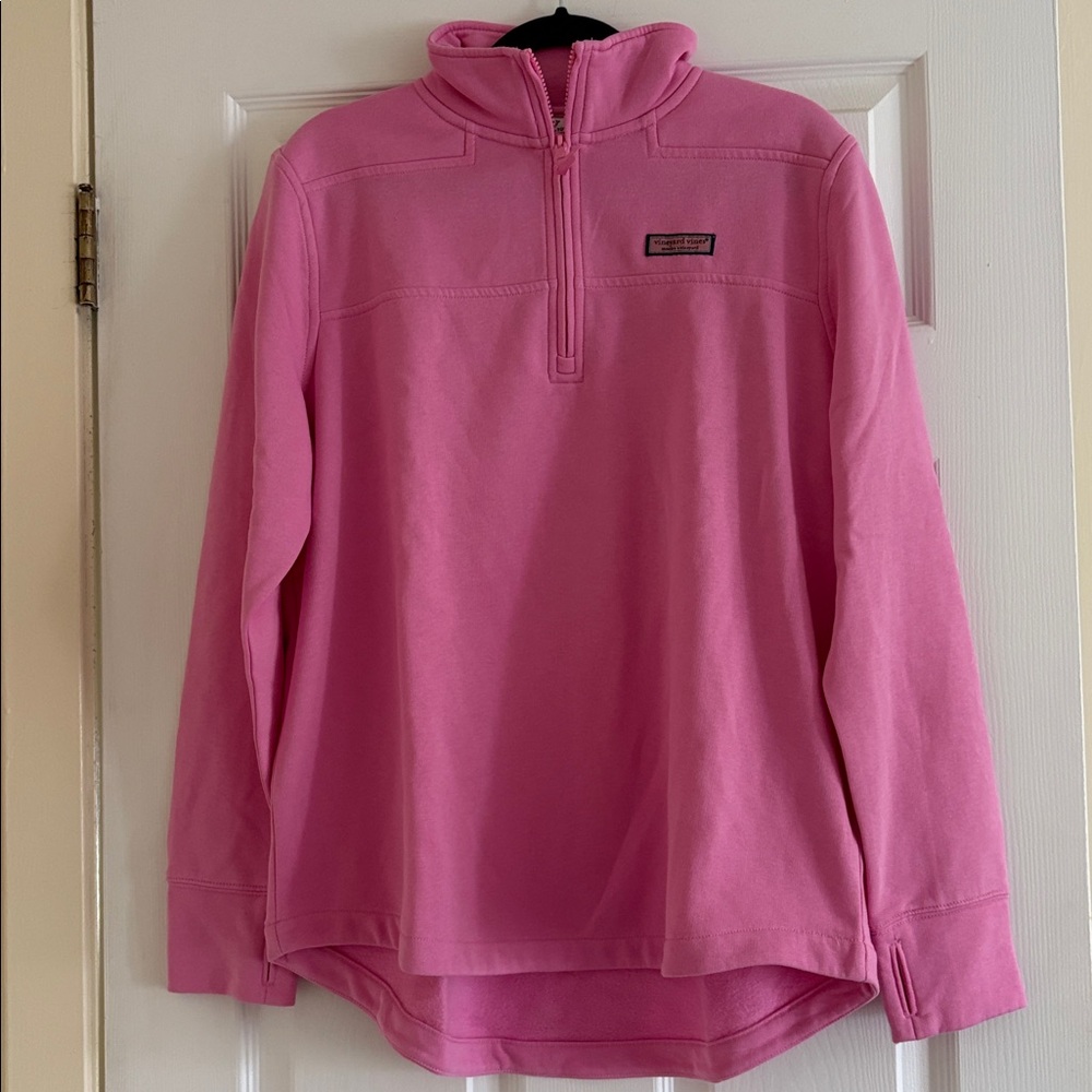 NWT Vineyard Vines Pink Quarter-Zip Pullover Large